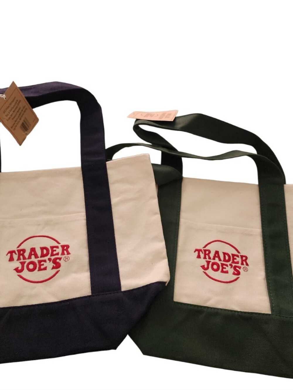 Trader Joe's Mini Canvas Tote Bags Nwt